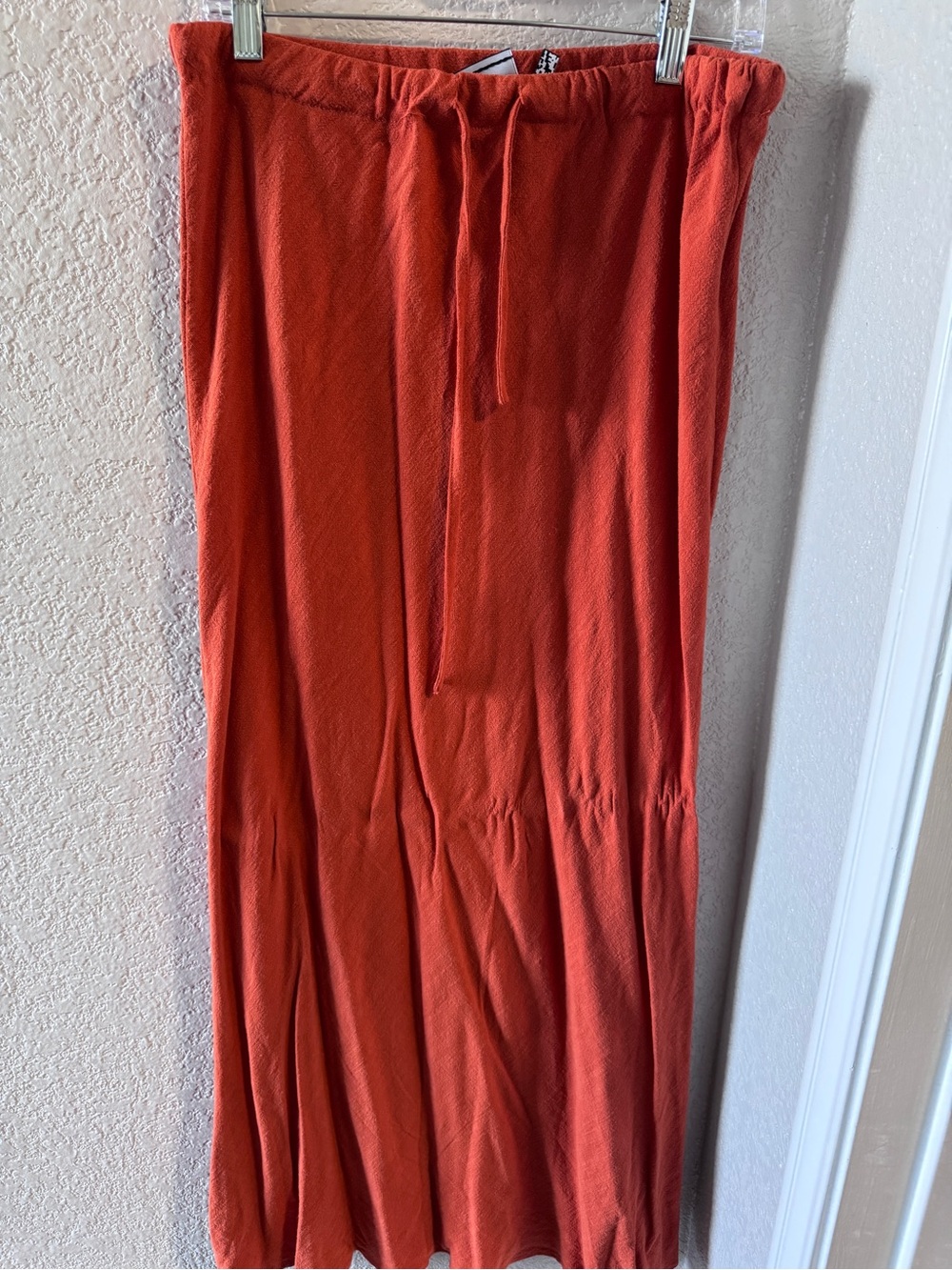 ASOS Orange Drawstring Maxi Skirt